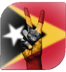Drapeaux Asie Timor Oriental Carré 