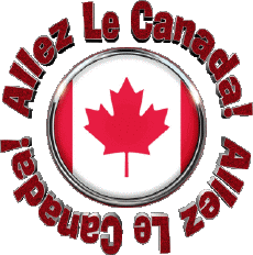 Messages French Allez Le Canada Carte - Drapeau 