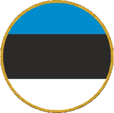 Flags Europe Estonia Round 
