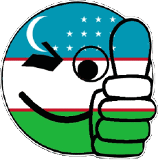 Banderas Asia Uzbekistán Smiley - OK 