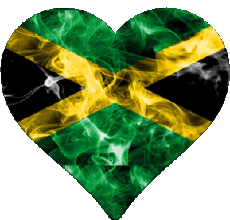 Fahnen Amerika Jamaika Herz 