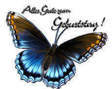 Mensajes Alemán Alles Gute zum Geburtstag Schmetterlinge Fondo transparente 006 