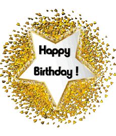 Nachrichten Englisch Happy Birthday Balloons - Confetti 011 