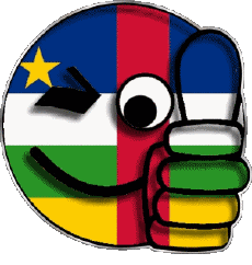 Fahnen Afrika Centrafrique Smiley - OK 