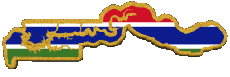 Drapeaux Afrique Gambie Carte 