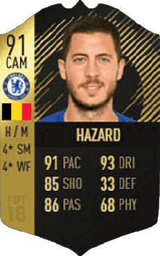 Multimedia Vídeo Juegos F I F A - Jugadores  cartas Bélgica Eden Hazard 