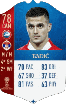 Multi Media Video Games F I F A - Card Players Serbia Dusan Tadic 