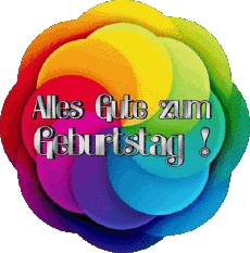 Messages German Alles Gute zum Geburtstag Zusammenfassung - geometrisch Transparent Background 006 