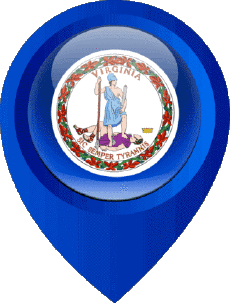 Fahnen Amerika U.S.A - States Virginia Standort-Pin 