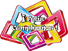 Nachrichten Spanisch Feliz Cumpleaños Abstracto - Geométrico 017 