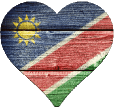 Flags Africa Namibia Heart 