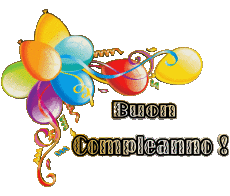 Messages Italian Buon Compleanno Palloncini - Coriandoli 002 