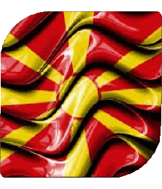Drapeaux Europe Macédoine Carré 