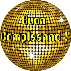 Messages Italien Buon Compleanno Astratto - Geometrico Fond Transparent 013 