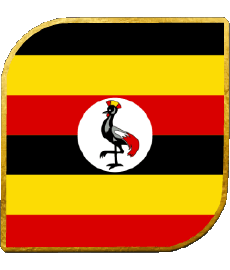 Drapeaux Afrique Ouganda Carré 