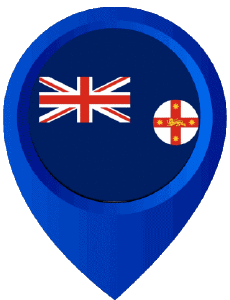 Fahnen Ozeanien Australien New South Wales Standort-Pin 