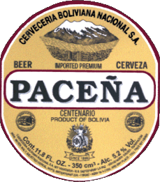 Drinks Beers Bolivia Paceña 