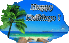 Messages Anglais Happy Holidays Fond Transparent 17 