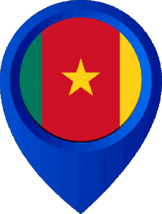 Drapeaux Afrique Cameroun Epingle de Localisation 
