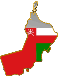 Banderas Asia Oman Mapa 