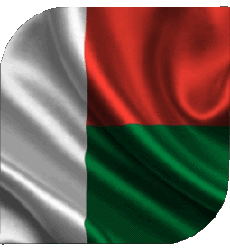 Drapeaux Afrique Madagascar Carré 