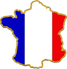 Bandiere Francia Nazionale Carta Geografica 