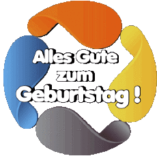 Mensajes Alemán Alles Gute zum Geburtstag Zusammenfassung - geometrisch Fondo transparente 011 