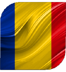 Flags Europe Romania Square 