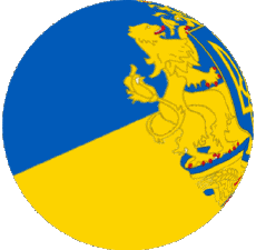 Bandiere Europa Ucraina Sfera - Cubo 