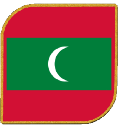 Drapeaux Asie Maldives Carré 