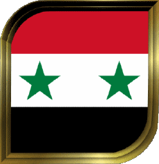 Drapeaux Asie Syrie Carré 