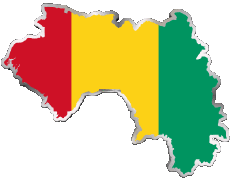 Banderas África Guinea Mapa 