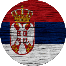Bandiere Europa Serbia Tondo 