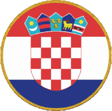 Flags Europe Croatia Round 