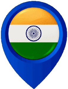 Banderas Asia India Marcador de ubicación 