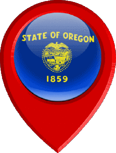 Bandiere America U.S.A - Stati Oregon Perno di posizione 