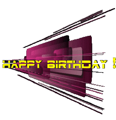 Nachrichten Englisch Happy Birthday Abstract - Geometric 020 