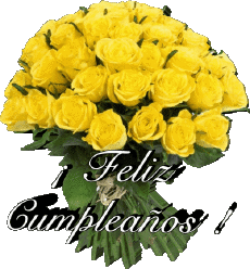 Nachrichten Spanisch Feliz Cumpleaños Floral 015 