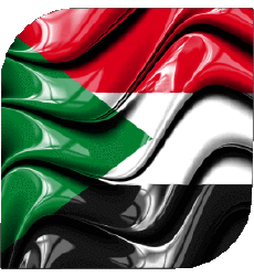 Bandiere Africa Sudan Quadrato 
