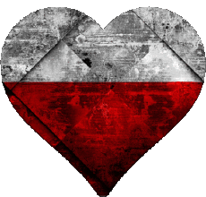Flags Europe Poland Heart 
