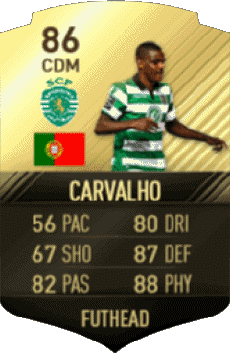 Multimedia Vídeo Juegos F I F A - Jugadores  cartas Portugal William Silva de Carvalho 