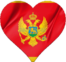 Bandiere Europa Montenegro Cuore 