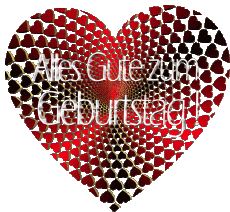 Messages Allemand Alles Gute zum Geburtstag Herz 005 