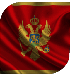 Bandiere Europa Montenegro Quadrato 