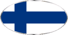 Drapeaux Europe Finlande Ovale 