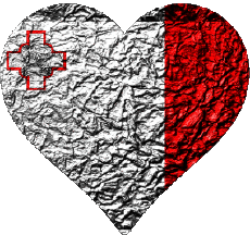 Banderas Europa Malta Corazón 