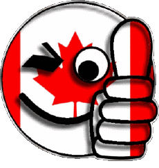 Fahnen Amerika Kanada Smiley - OK 