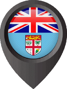 Flags Oceania Fiji Location Pin 