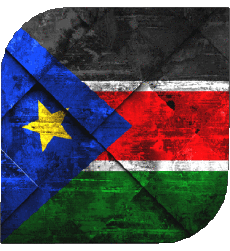 Flags Africa South Sudan Square 