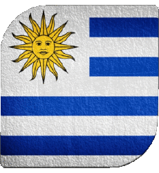 Drapeaux Amériques Uruguay Carré 